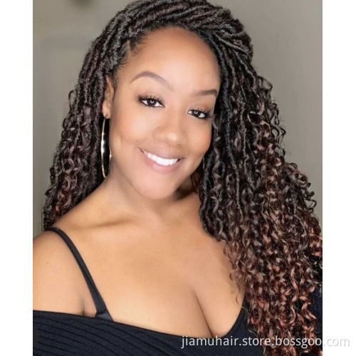 river goddess locs crochet hair pre-looped synthetic crochet braids twist braiding goddess faux locs hair